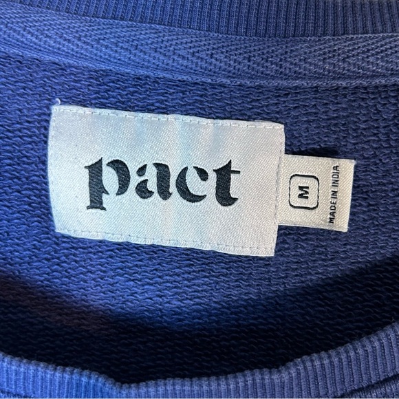 Pact Organic 100% Cotton Sweatshirt Womens  Size M Raw Hem Casual Yoga Outdoors - Picture 3 of 10